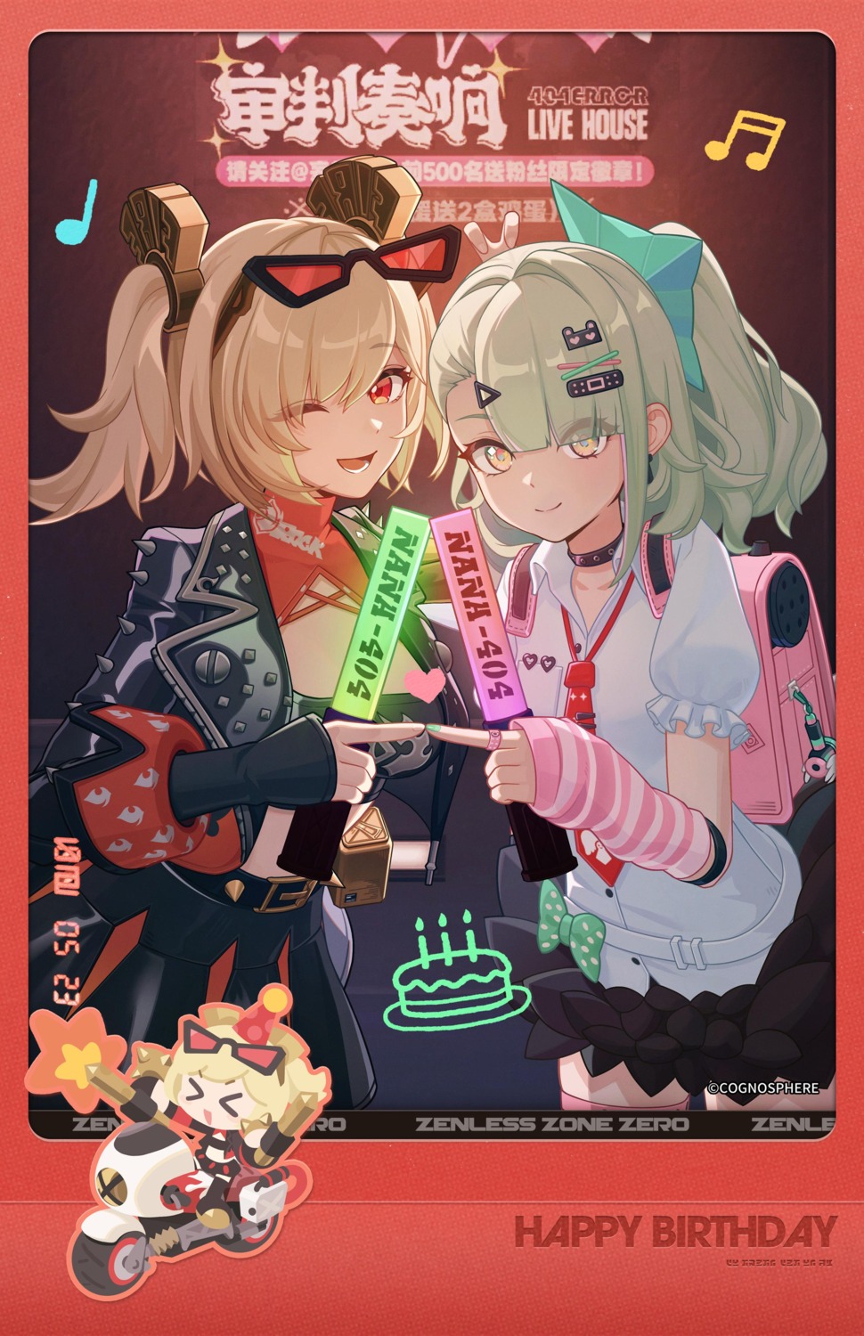 burnice_white, chibi, megane, sunna_(zenless_zone_zero), tagme, uniform, zenless_zone_zero