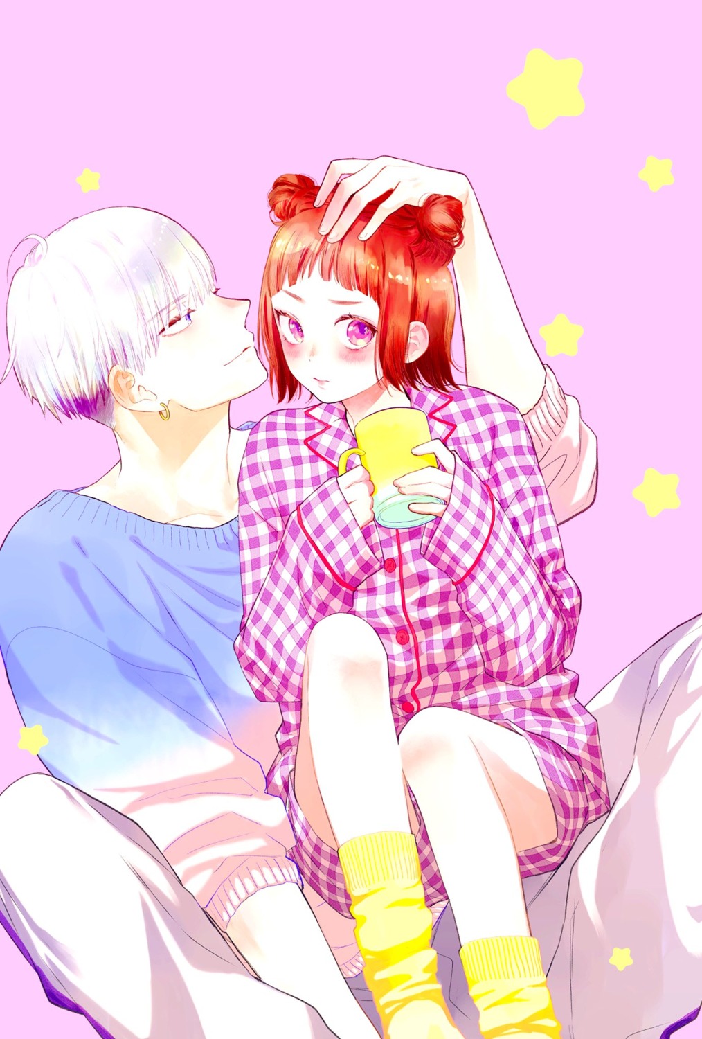 jpeg_artifacts, narita_gen, narita_ito, ozaki_akira, pajama, sweater, uchi_no_otouto-domo_ga_sumimasen