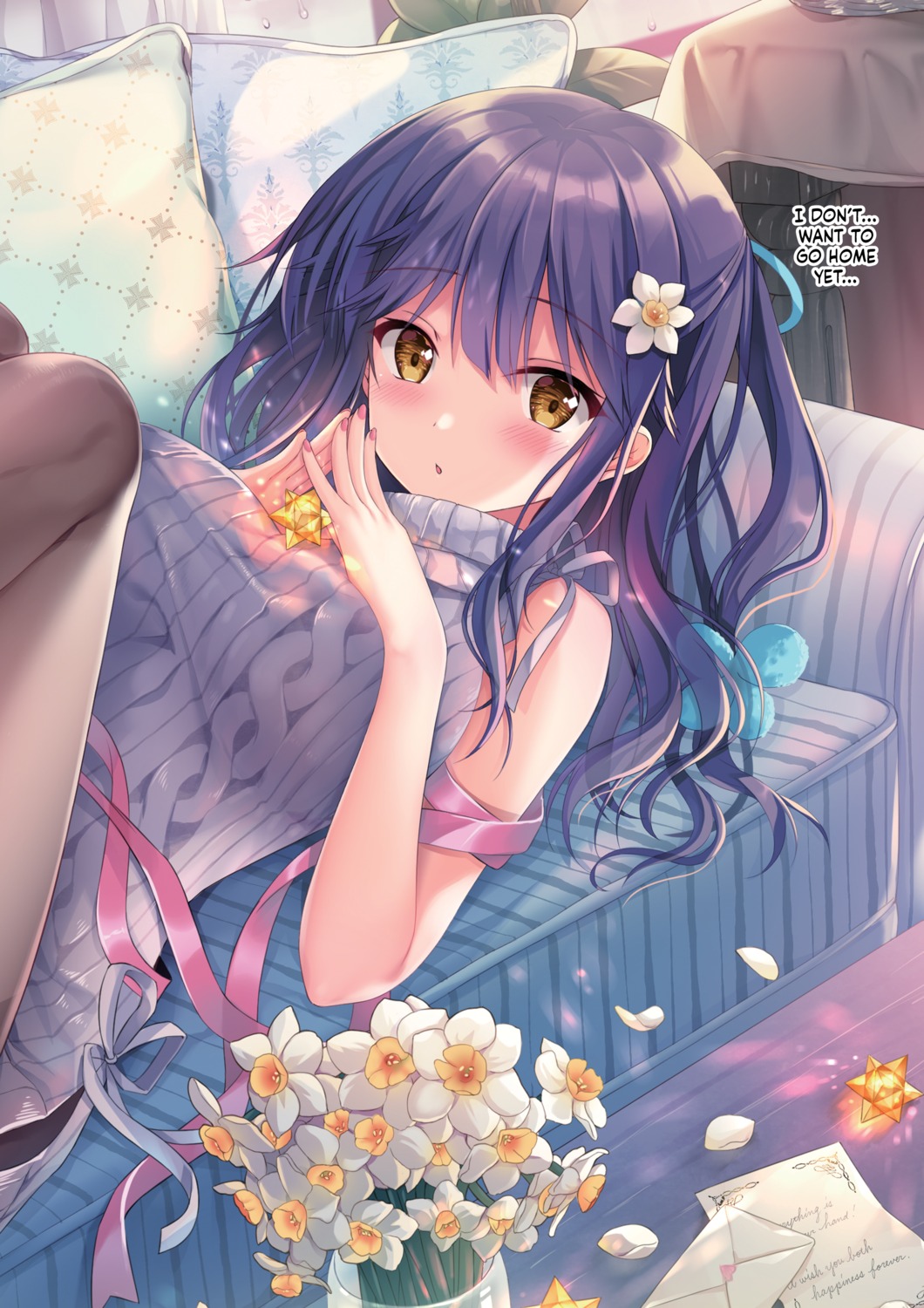 digital_version, dress, nanami_yuuno, pantyhose, stitchme, sweater, translated, twinbox