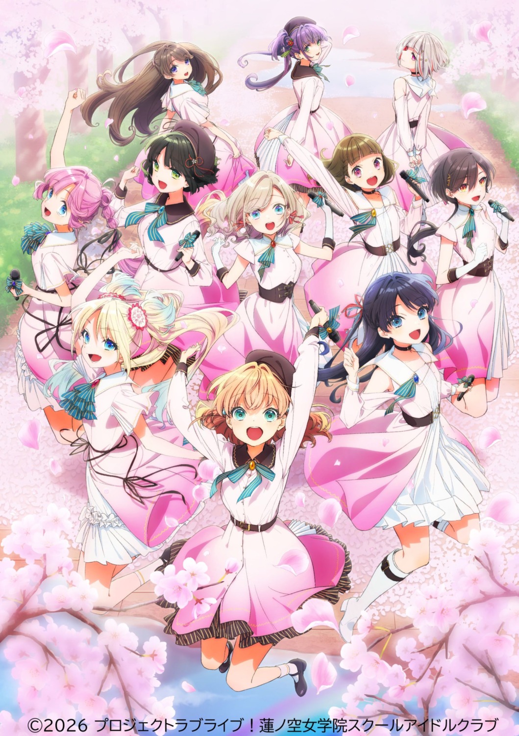 anyouji_hime, ceras_yanagita_lilienfeld, fujishima_megumi, hinoshita_kaho, kachimachi_kosuzu, katsuragi_izumi, love_live!_(series), love_live!_hasu_no_sora_jogakuin_school_idol_club, momose_ginko, murano_sayaka, oosawa_rurino, otomune_kozue, skirt_lift, tagme, uniform, yuugiri_tsuzuri
