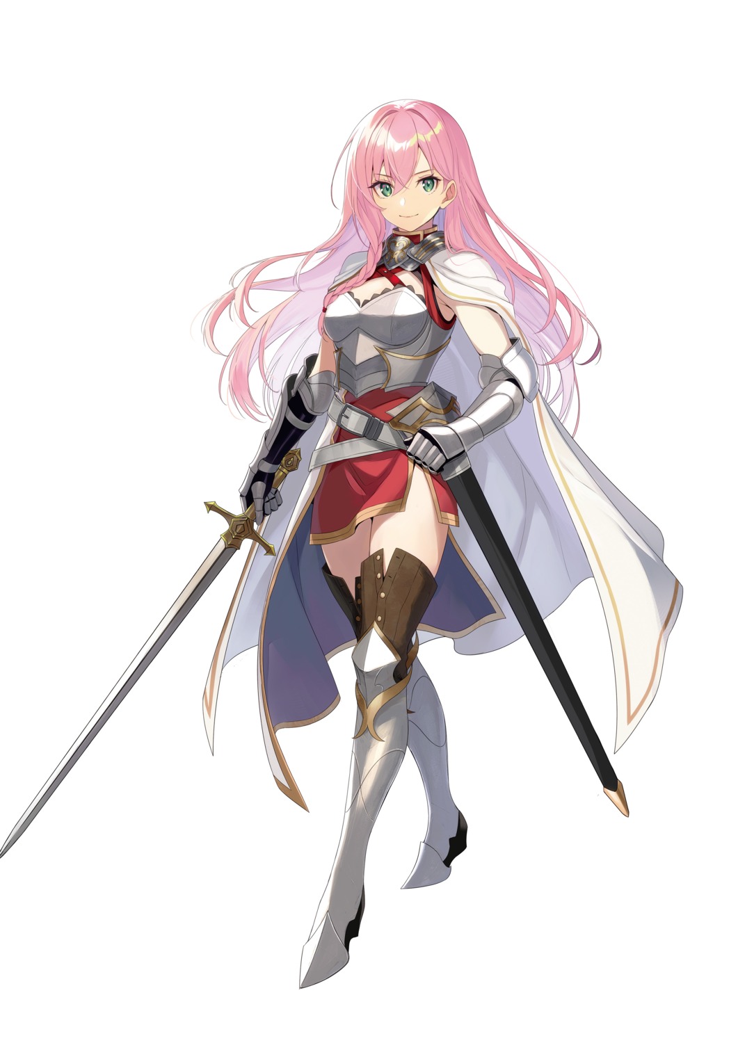 armor, elna_von_amsberg, saikyou_degarashi_ouji_no_anyaku_teii_arasoi, sword, thighhighs, yuunagi