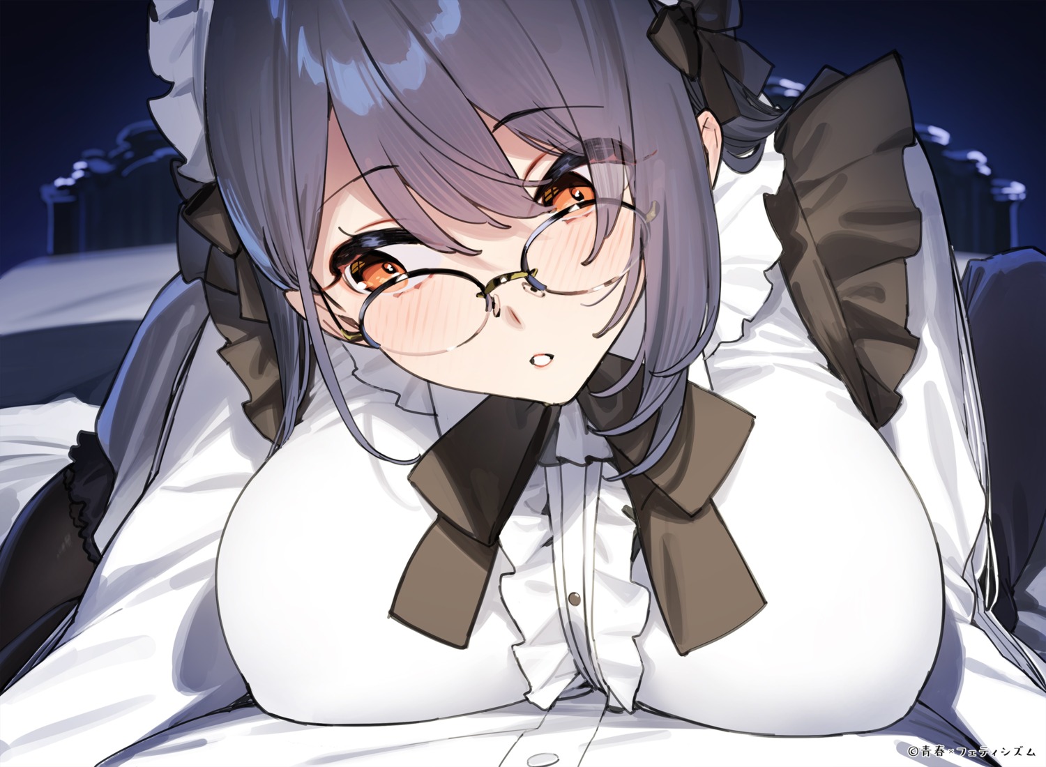 92m, aoharu_x_fetishism, maid, megane