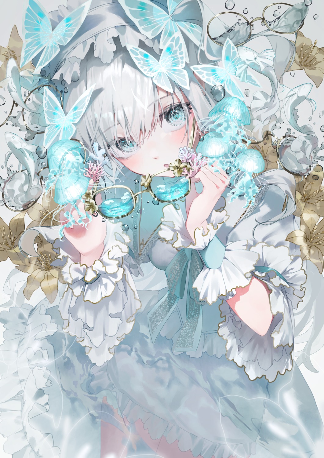 dress, lolita_fashion, megane, negimapurinn, see_through