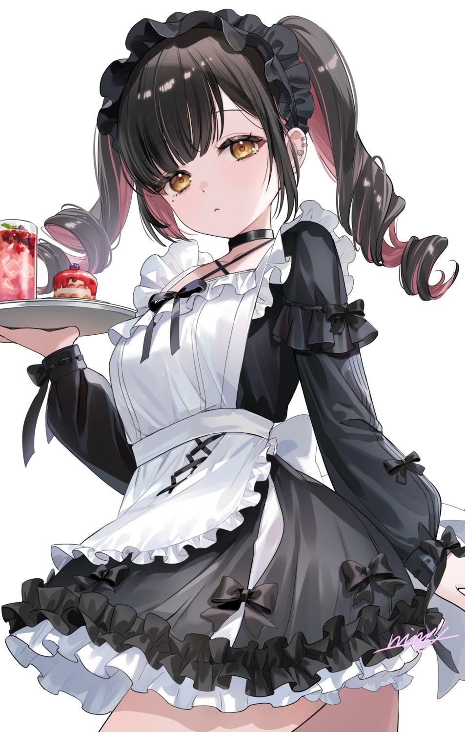 gothic_lolita, lolita_fashion, maid, nima_(niru54), skirt_lift, waitress