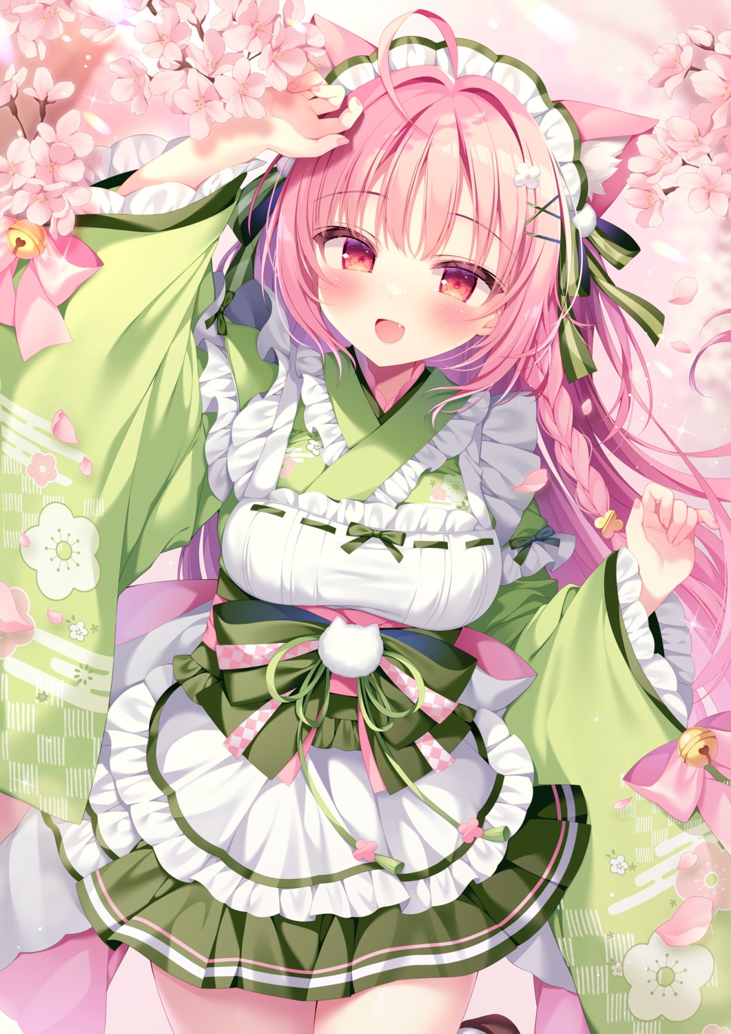 animal_ears, kirimiya_tsurugi, maid, nekomimi, wa_maid