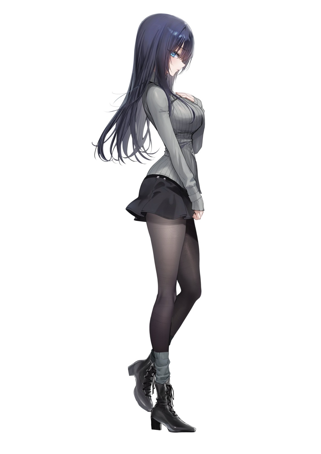 heels, hitose_airi, nekometaru, pantyhose, shibou_yuugi_de_meshi_wo_kuu., sweater