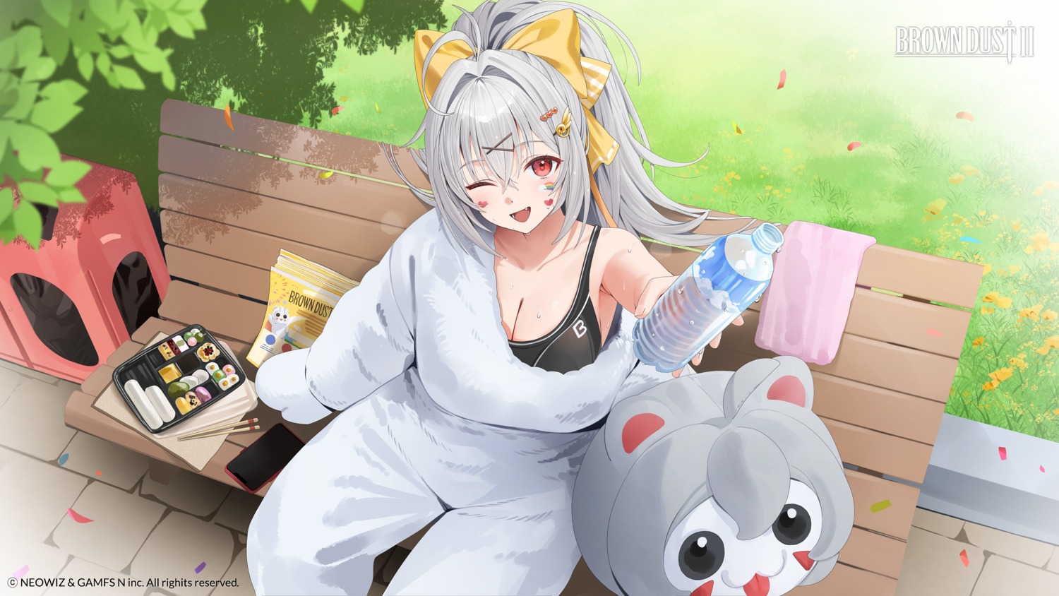bra, brown_dust_ii, meettheton, pajama, wallpaper, wet, yuri_(brown_dust_ii)