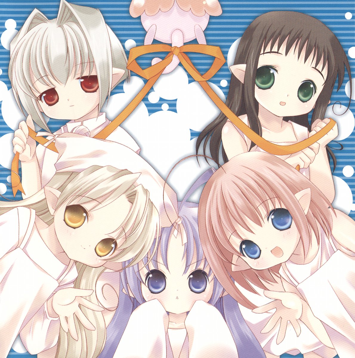 bottle_fairy, chiriri, fairy, hororo, kururu, neko, oboro_(bottle_fairy), rere