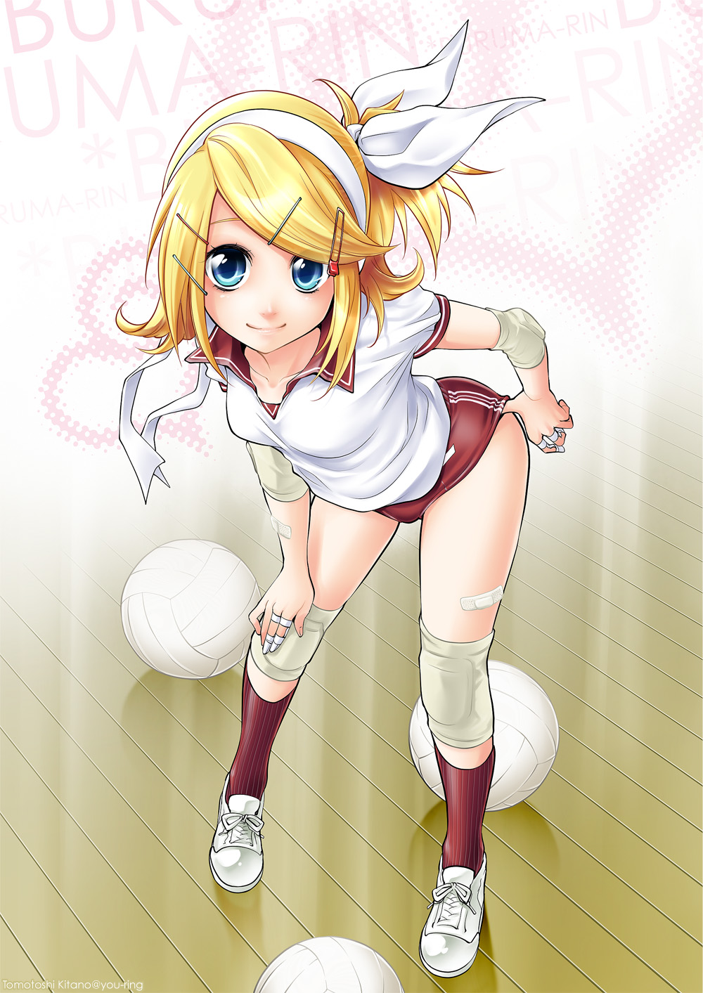 buruma, gym_uniform, kagamine_rin, kitano_tomotoshi, vocaloid