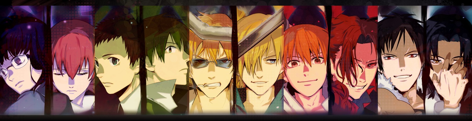 baccano!, christopher_shouldered, durarara!!, ennis, firo_prochainezo, graham_specter, heiwajima_shizuo, huey_laforet, kida_masaomi, megane, orihara_izaya, ryuugamine_mikado, sonohara_anri, zis