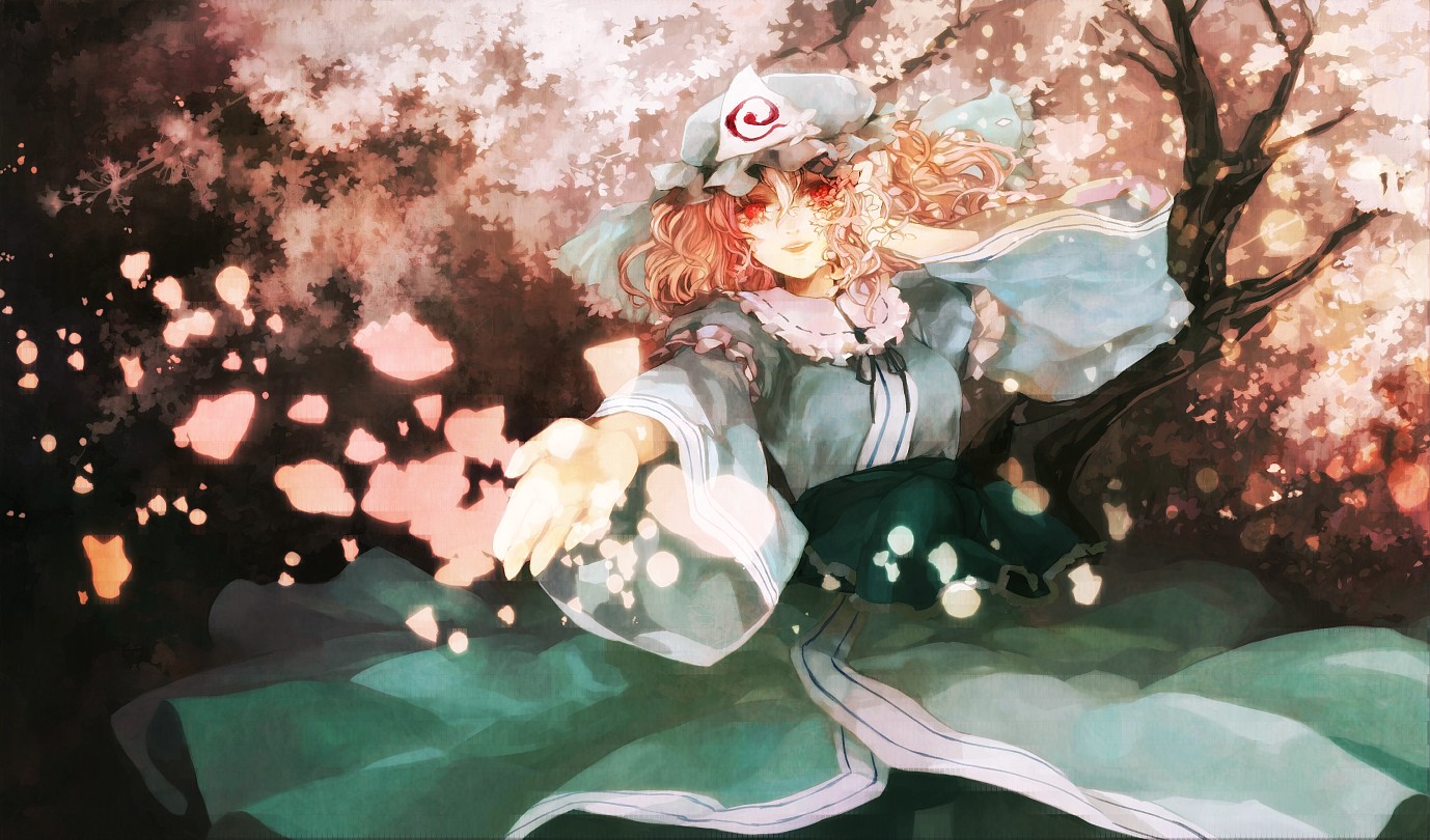 saigyouji_yuyuko, touhou, xero