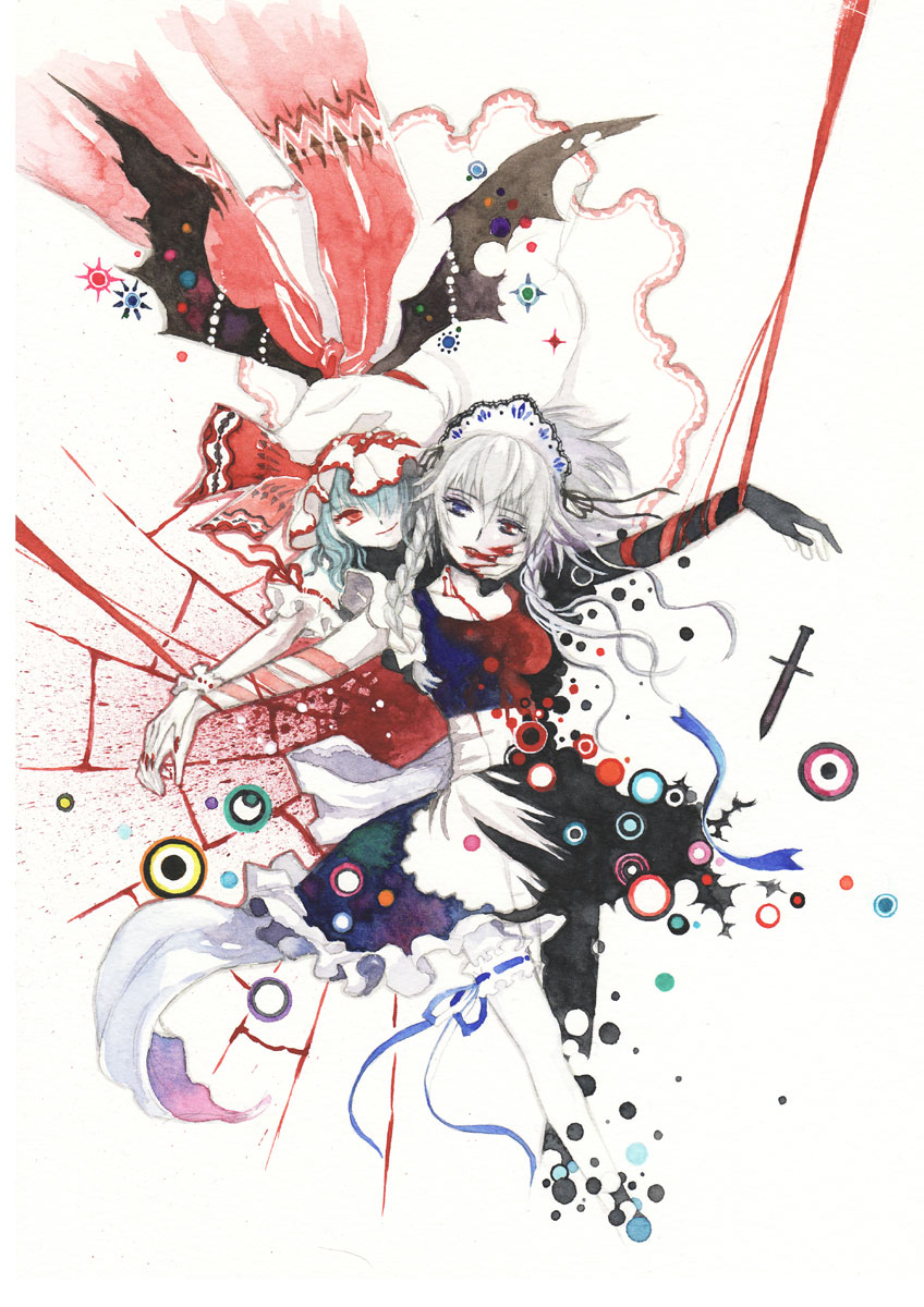 amano_miyabi, izayoi_sakuya, remilia_scarlet, touhou