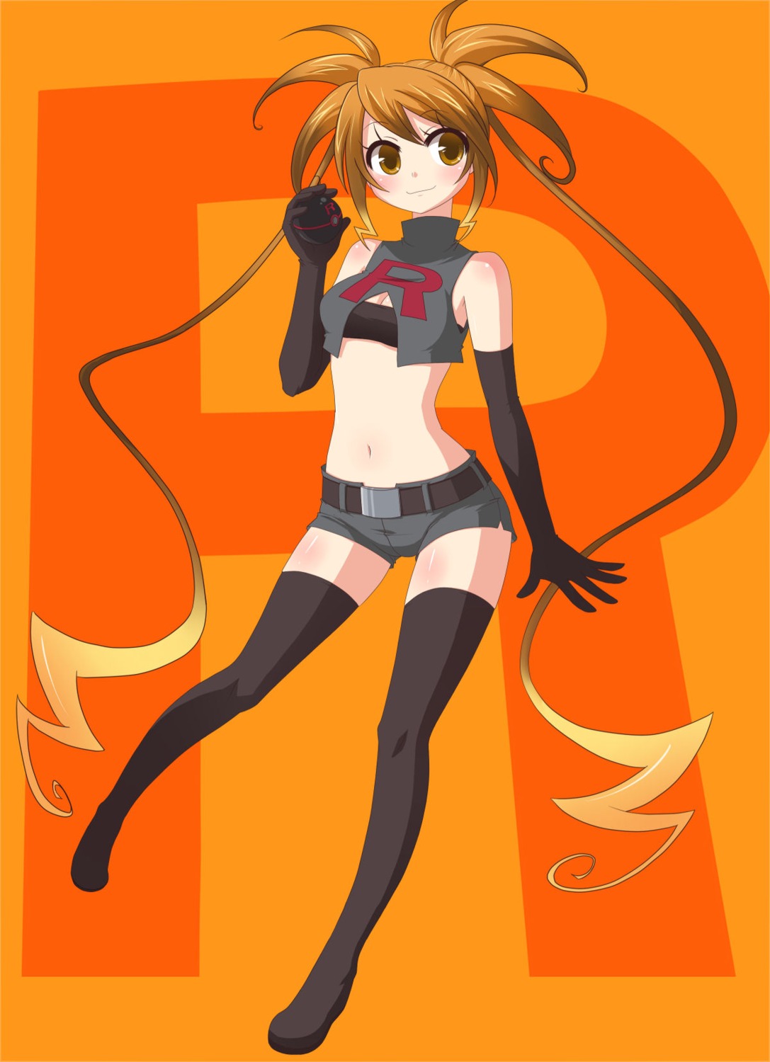 cleavage, miruki, pokemon, raichu, thighhighs