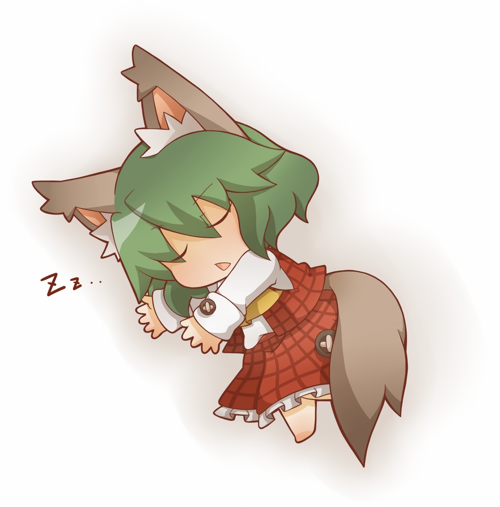 animal_ears, chibi, gurageida, kazami_yuuka, tail, touhou