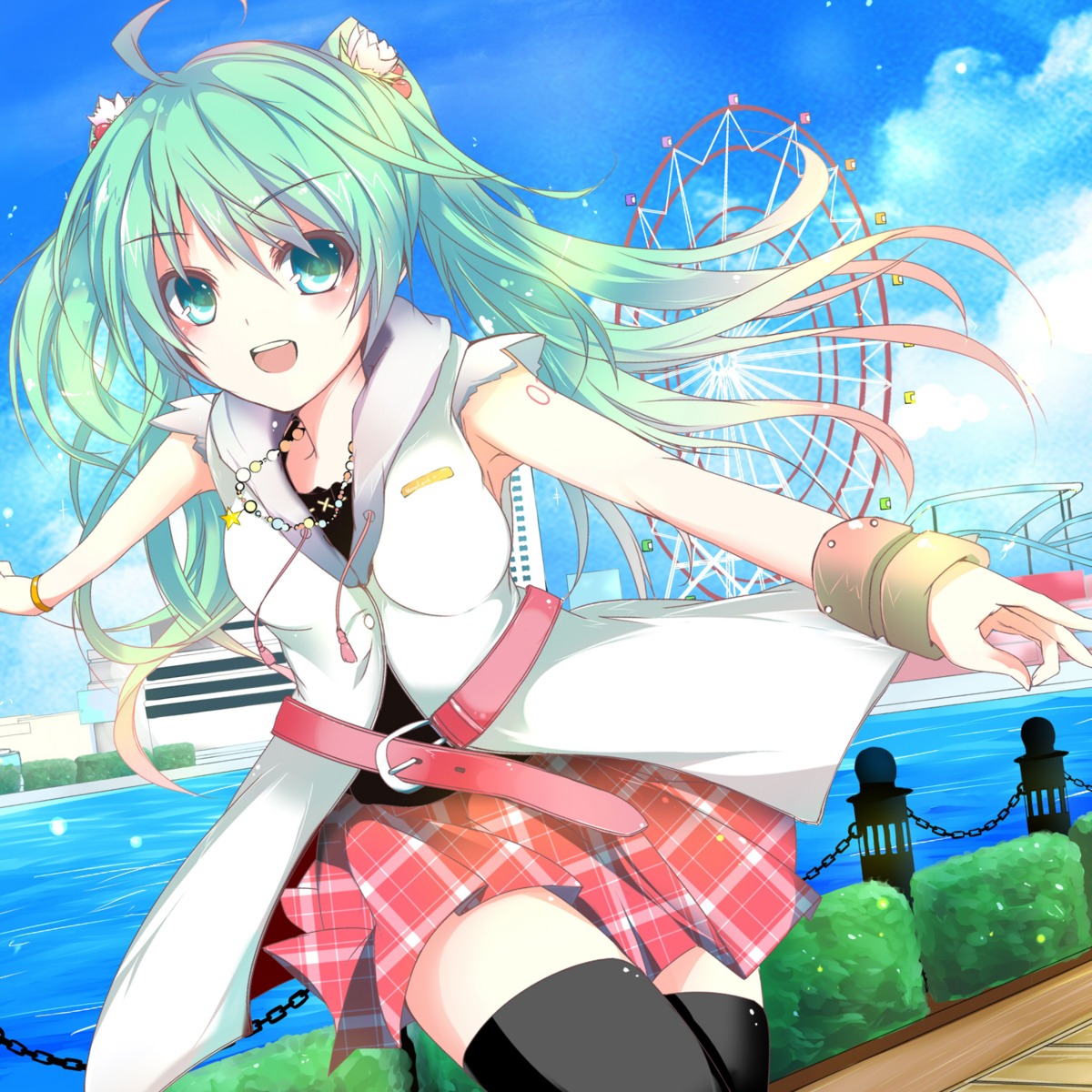 hatsune_miku, thighhighs, toreban, vocaloid