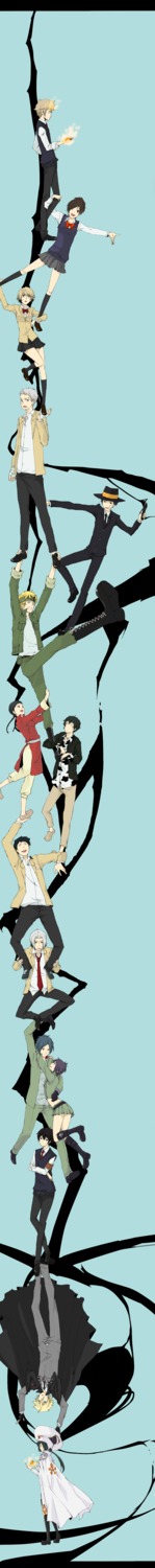 chrome_dokuro, colonello, crossover, durarara!!, gokudera_hayato, hibari_kyoya, i-pin, katekyo_hitman_reborn!, lambo, miura_haru, mokojo, rokudou_mukuro, sasagawa_kyoko, sasagawa_ryohei, sawada_tsunayoshi, uni_(reborn), yamamoto_takeshi