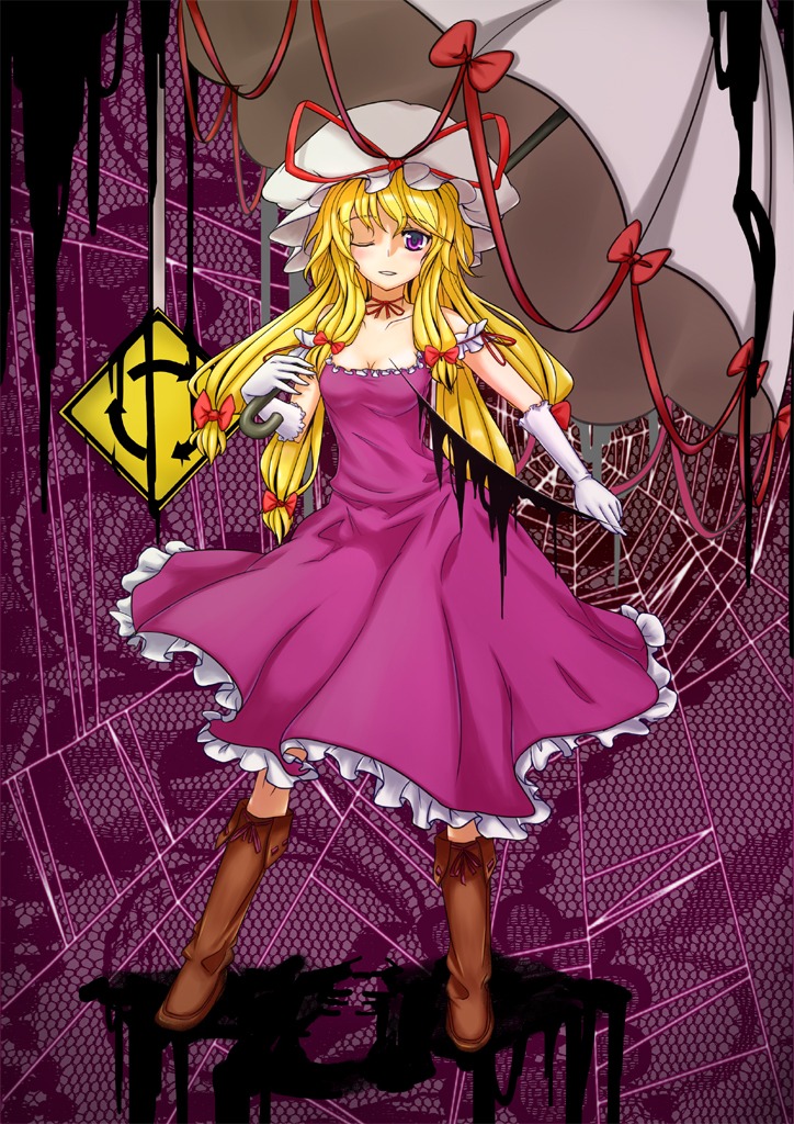 cleavage, sumtj, touhou, yakumo_yukari