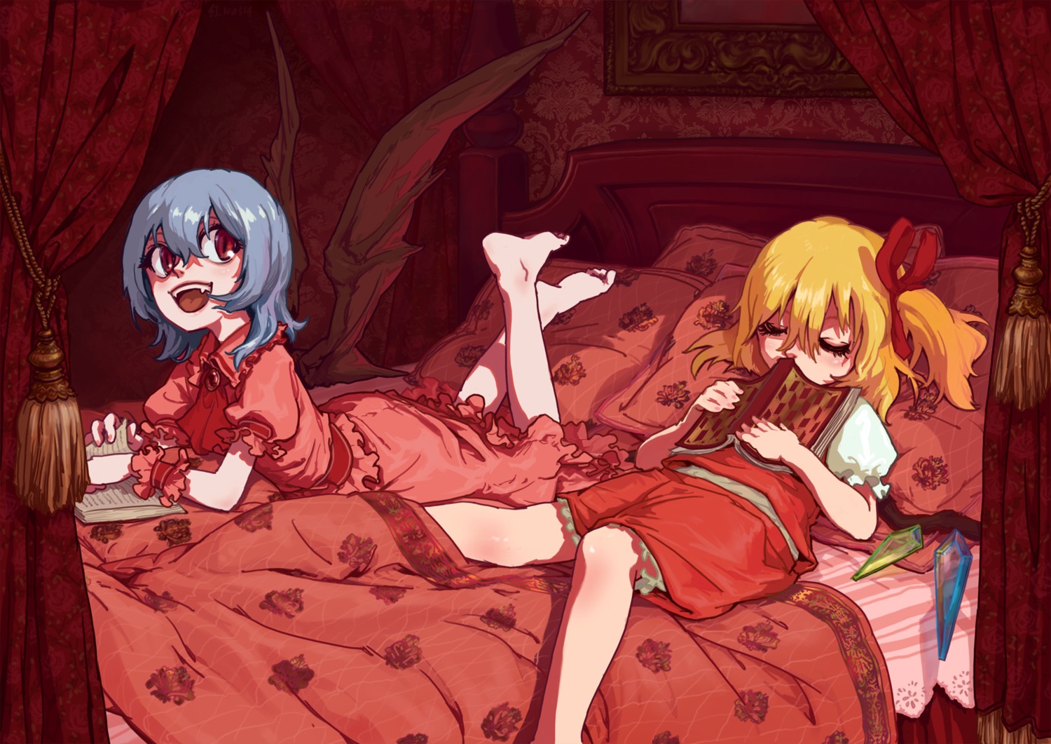 flandre_scarlet, momiji, remilia_scarlet, touhou