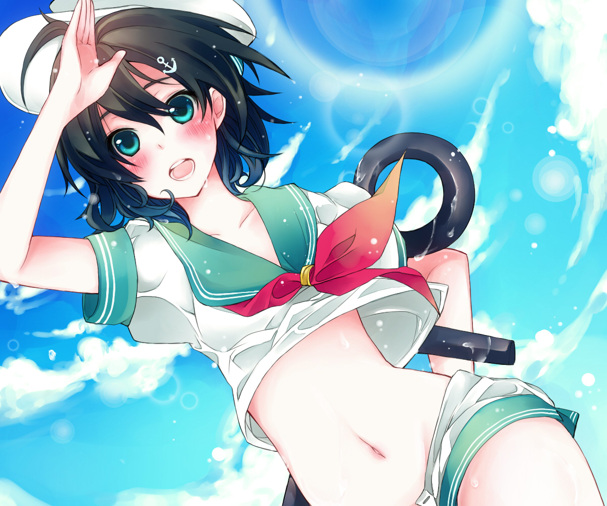 murasa_minamitsu, sanada_nako, seifuku, touhou, wet