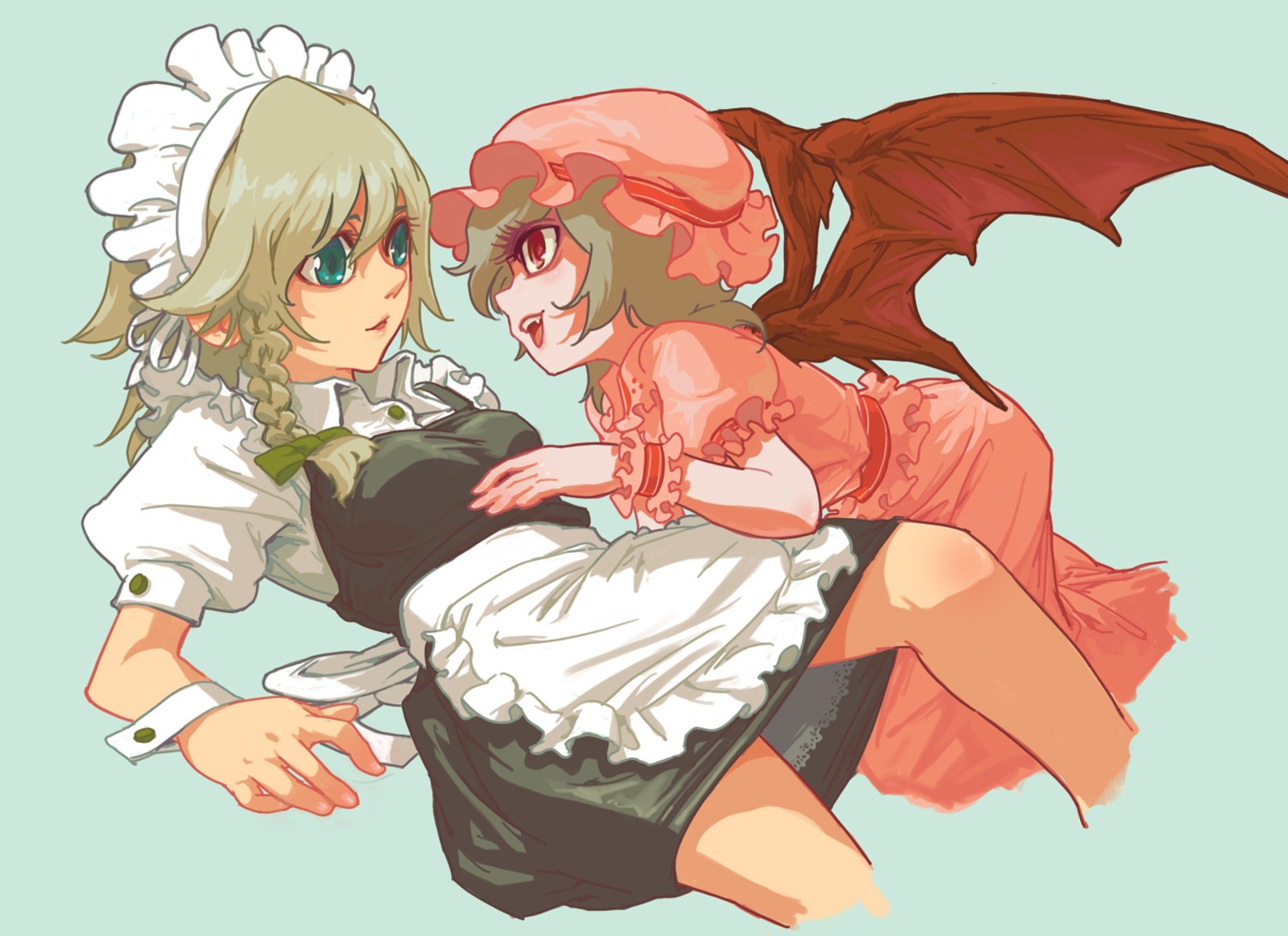 izayoi_sakuya, maid, momiji, remilia_scarlet, touhou, wings