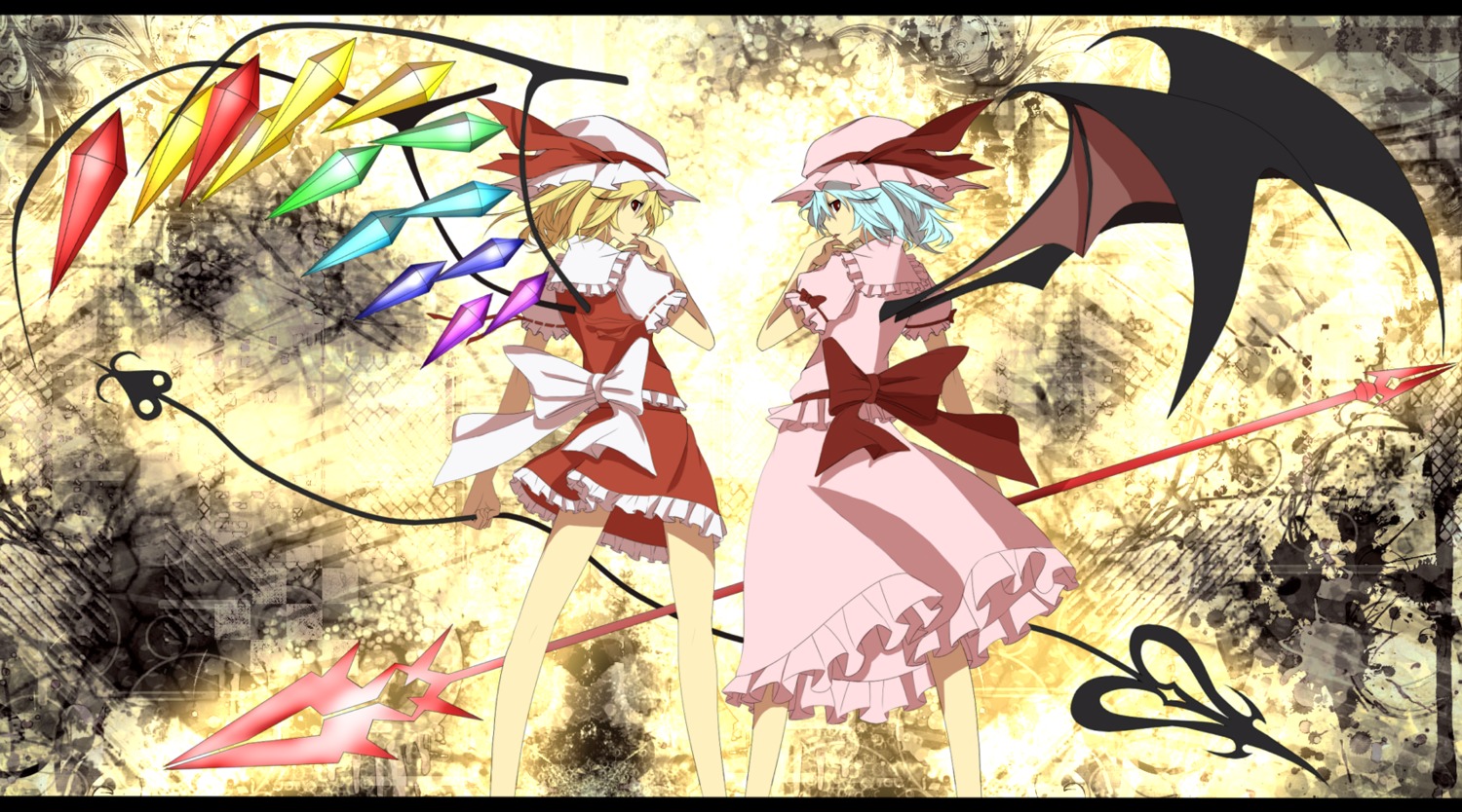 flandre_scarlet, remilia_scarlet, ritsu, touhou