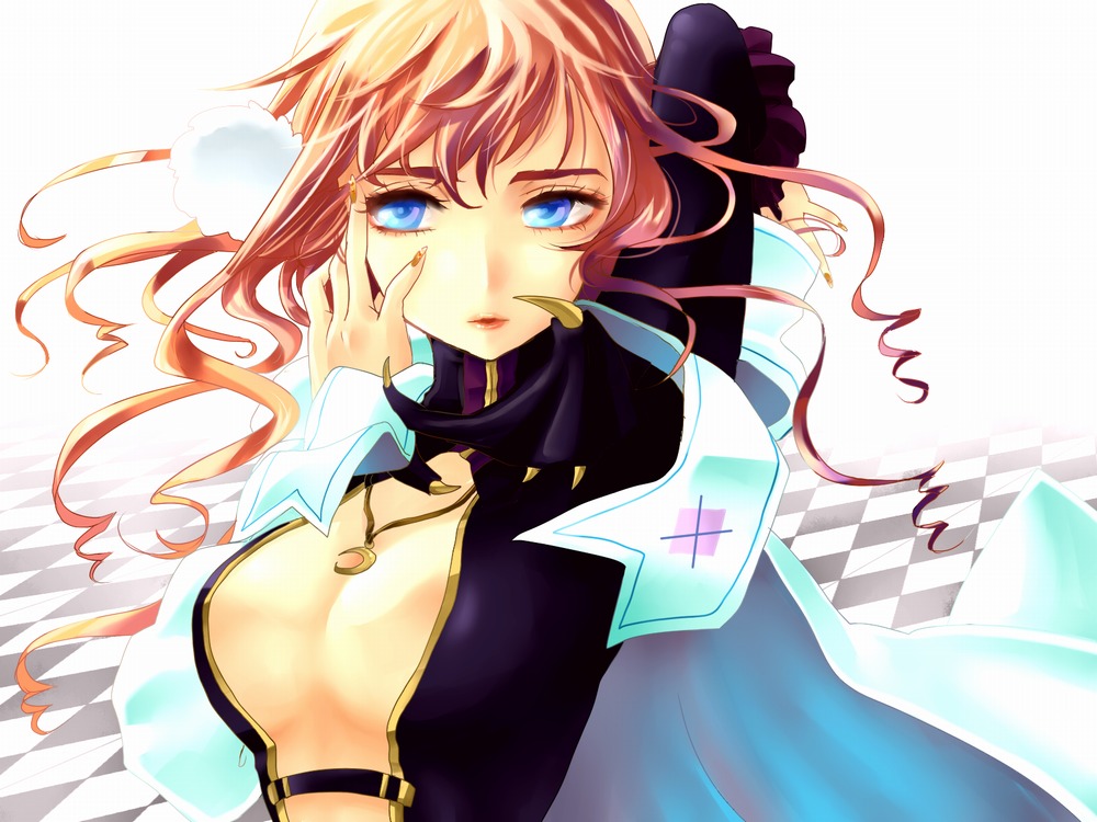 caress, cleavage, macross, macross_frontier, sheryl_nome