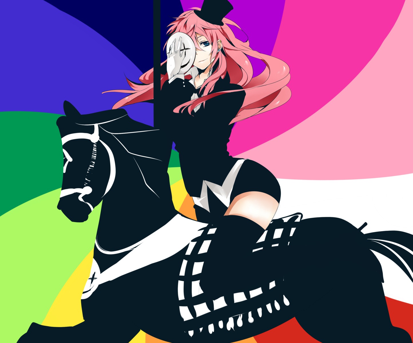 hatsuko, megurine_luka, thighhighs, vocaloid