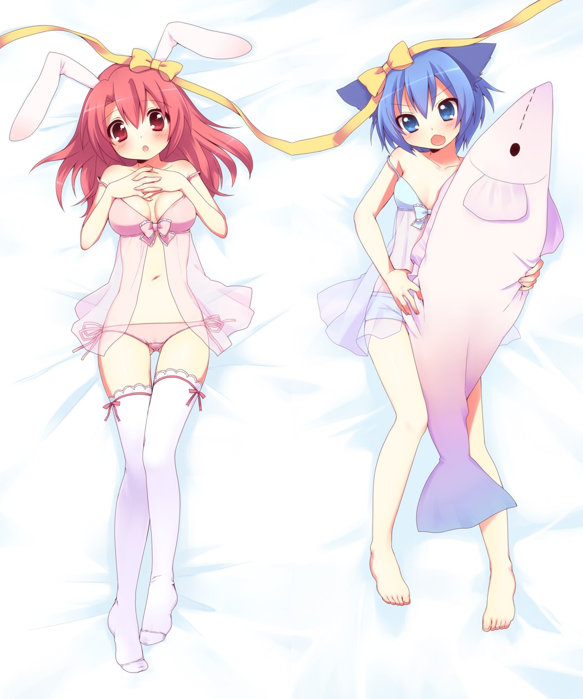 animal_ears, lingerie, nekomimi, onka, pantsu, sakura_(mani), string_panties, thighhighs, usashiro_mani