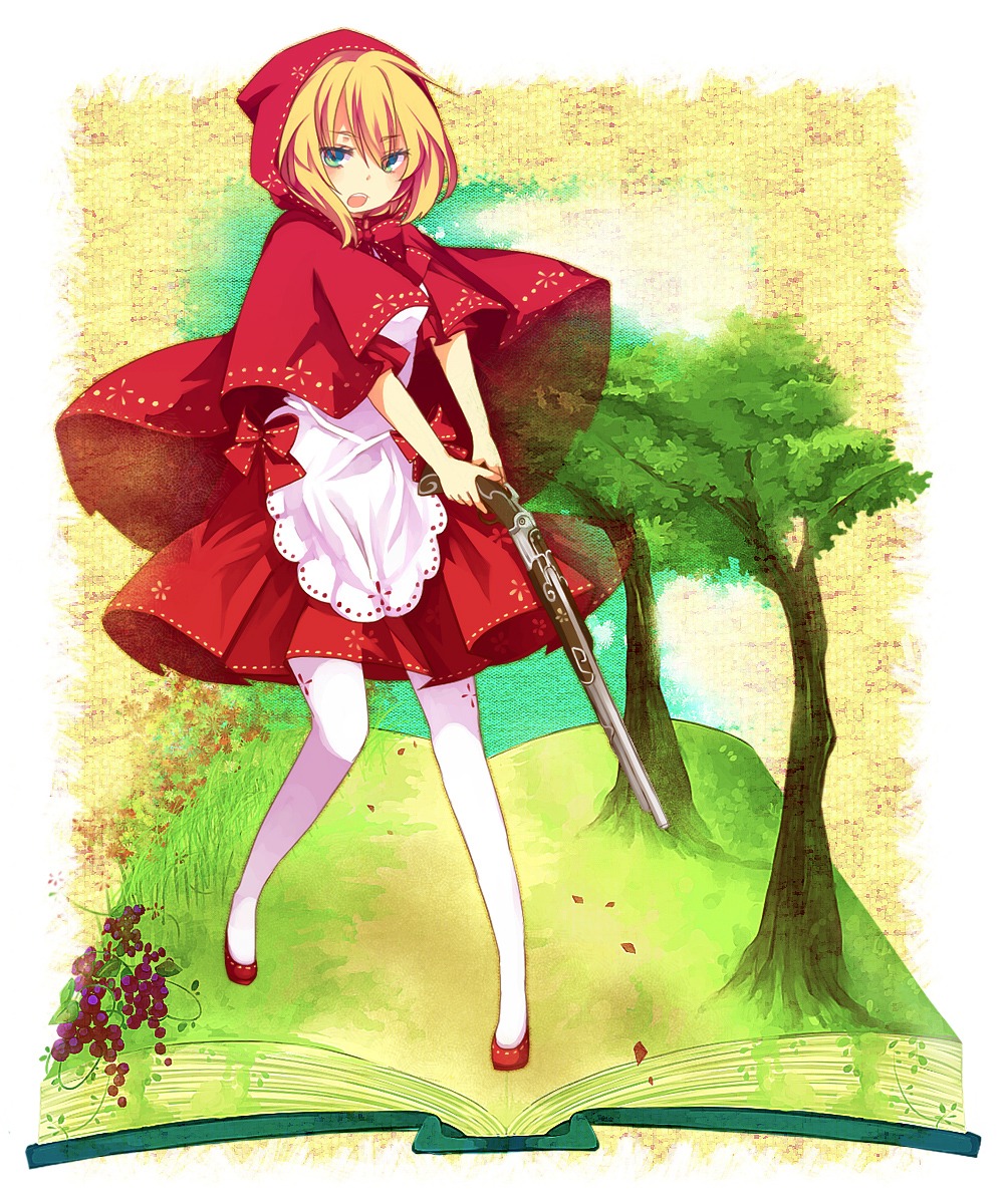 aruya, gun, little_red_riding_hood_(character)