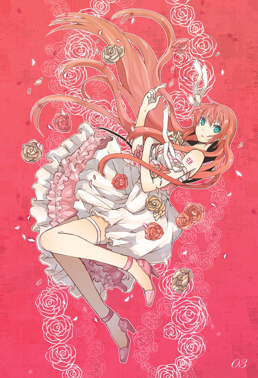 buzz, cleavage, dress, garter, megurine_luka, vocaloid
