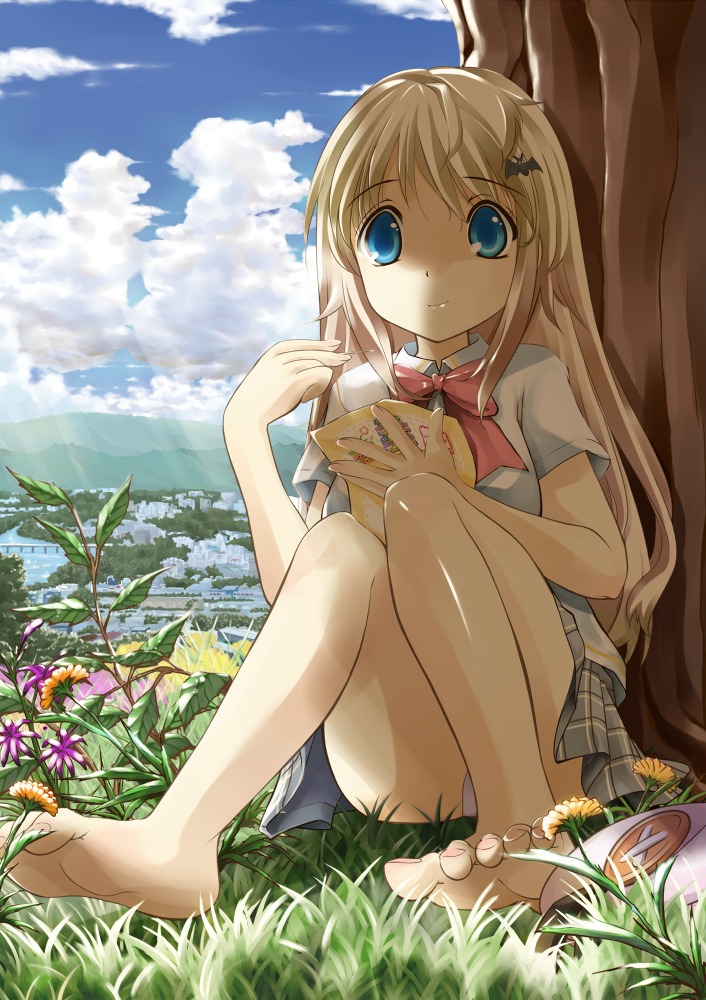 feet, little_busters!, noumi_kudryavka, onaka_sukisuki, pantsu, seifuku