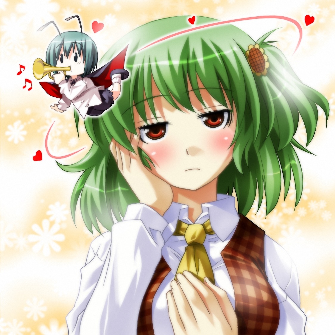 kazami_yuuka, touhou, umekichi, wriggle_nightbug