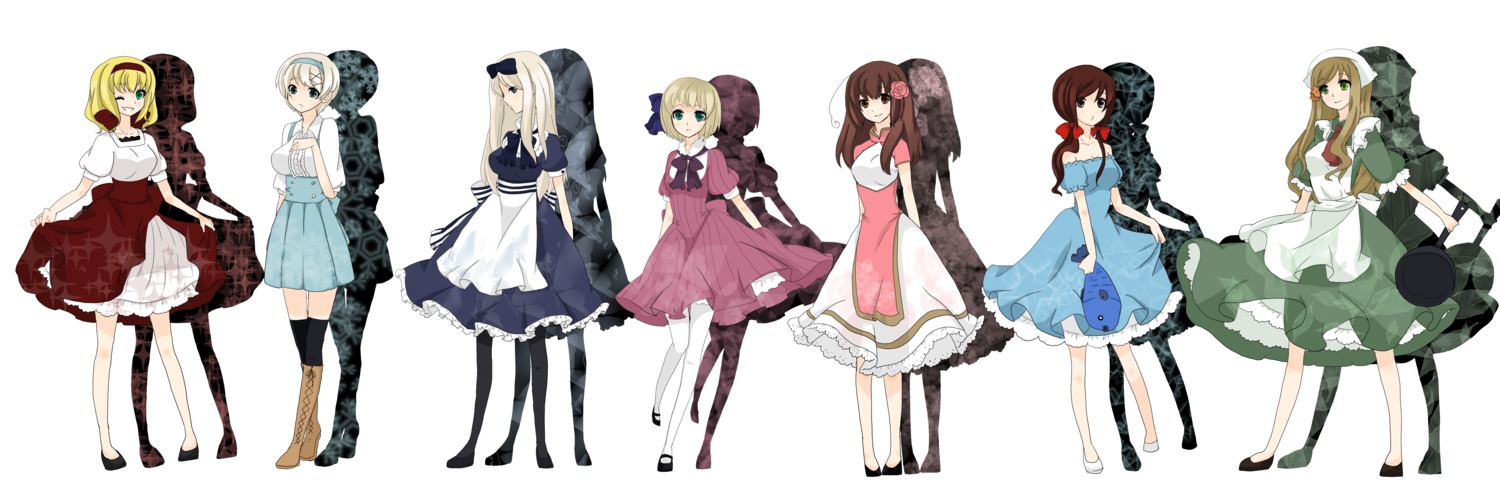 belarus, belgium, hetalia_axis_powers, hungary, liechtenstein, seychelles, silhouette, taiwan, ukraine, yuuna