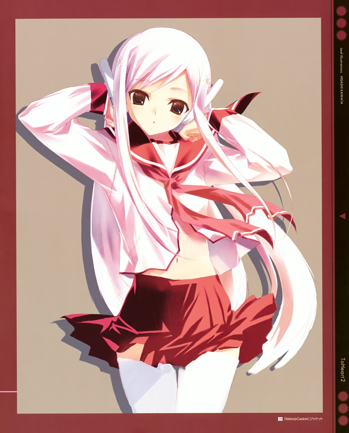 kawata_hisashi, leaf, lucy_maria_misora, seifuku, thighhighs, to_heart_(series), to_heart_2