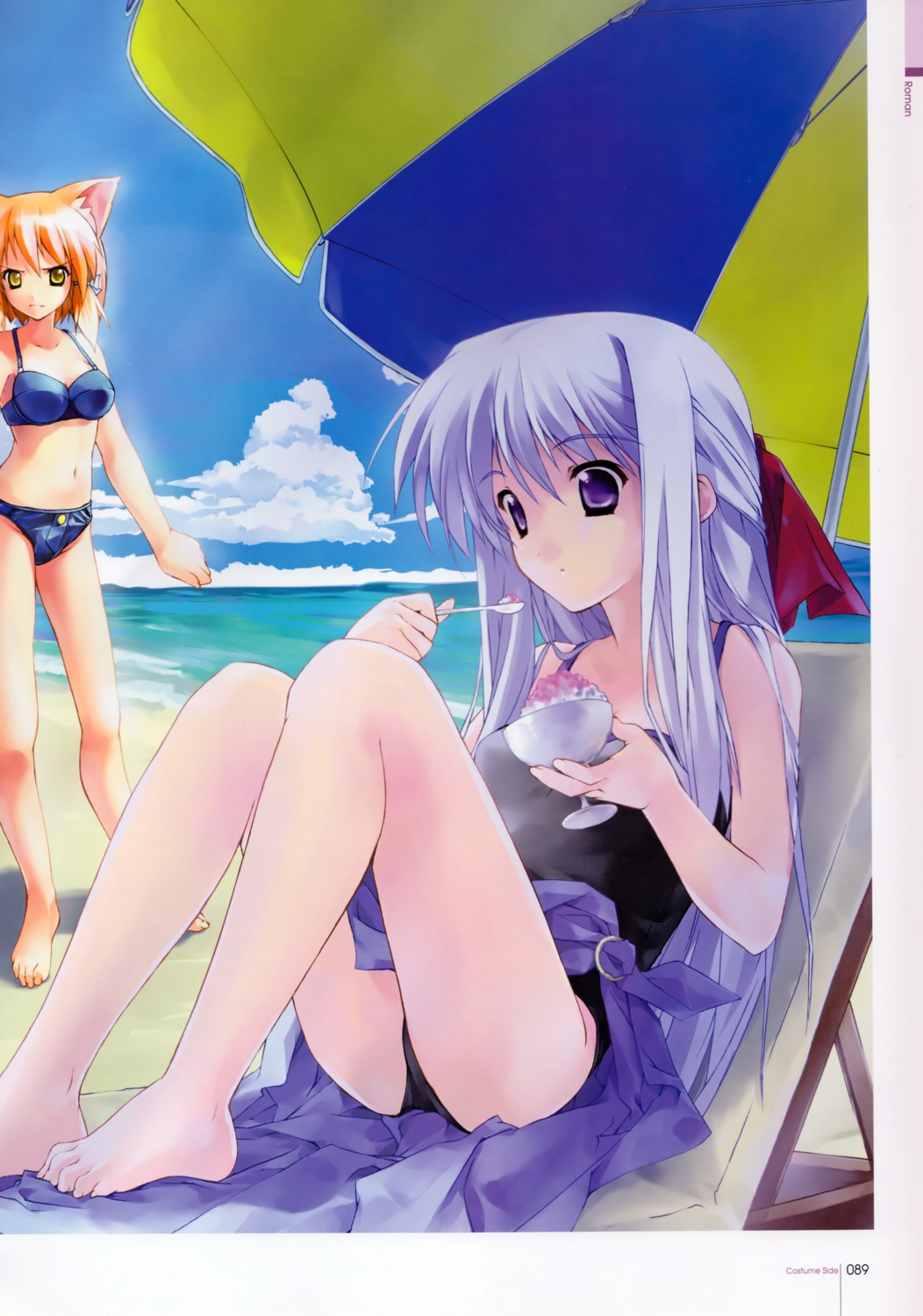 animal_ears, bikini, minamino_kanata, nekomimi, swimsuits