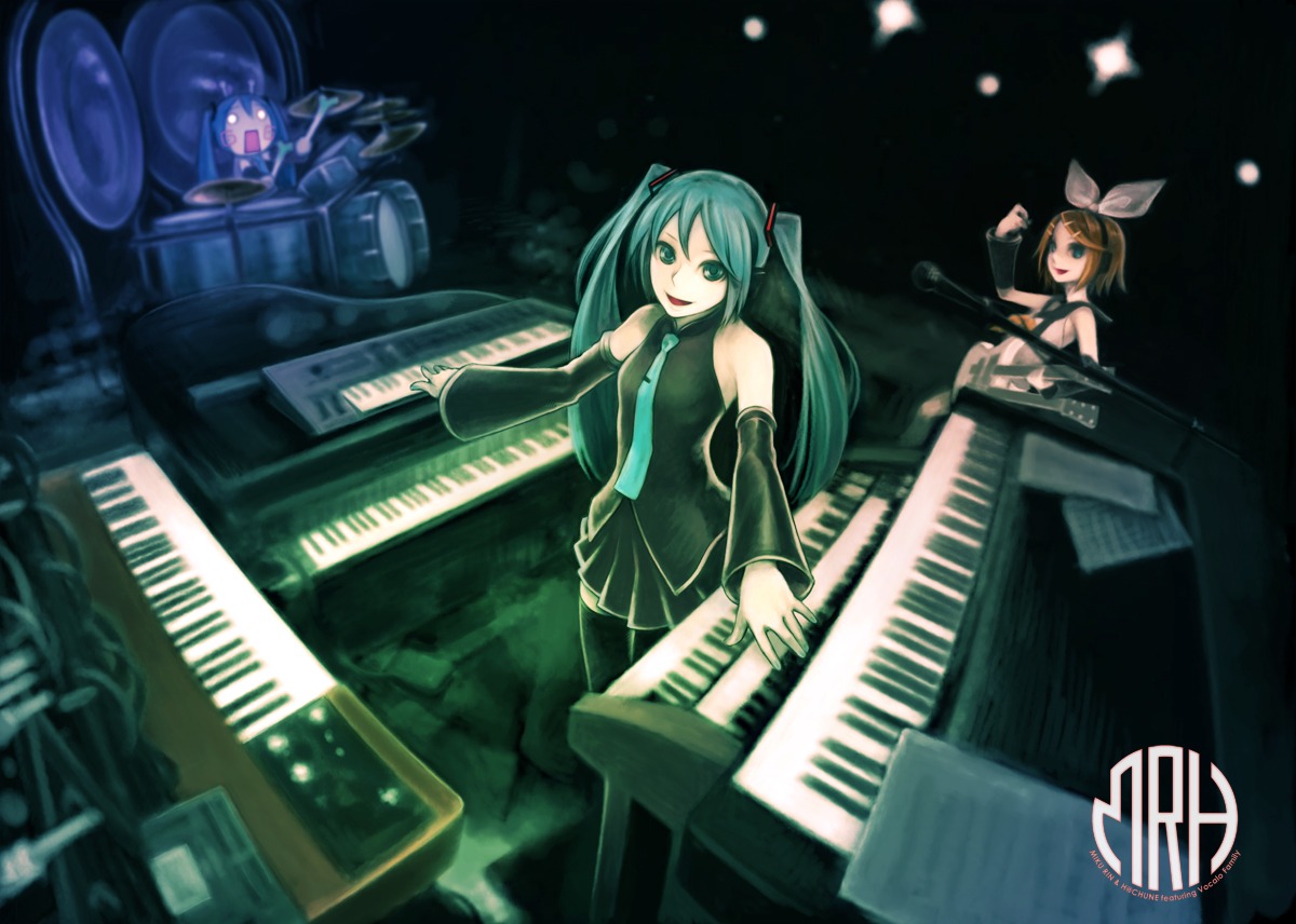 hachune_miku, hatsune_miku, kagamine_rin, shinichi_tahara, vocaloid