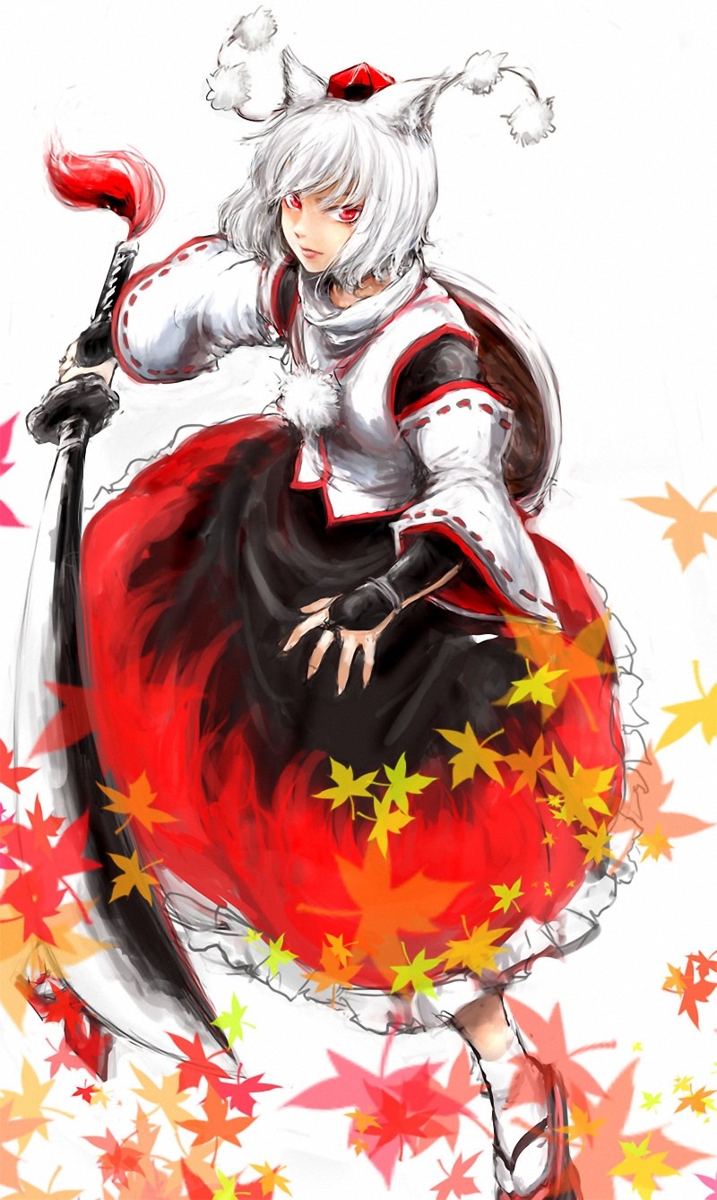 animal_ears, inubashiri_momiji, osakana, sword, touhou