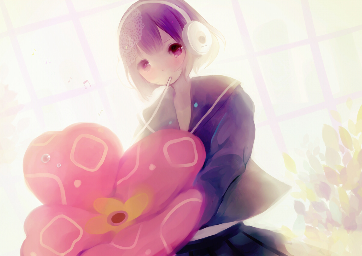 headphones, seifuku, tamayo, utau