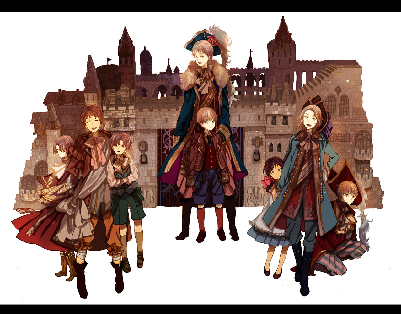 france, hetalia_axis_powers, north_italy, oka, prussia, seychelles, south_italy, spain