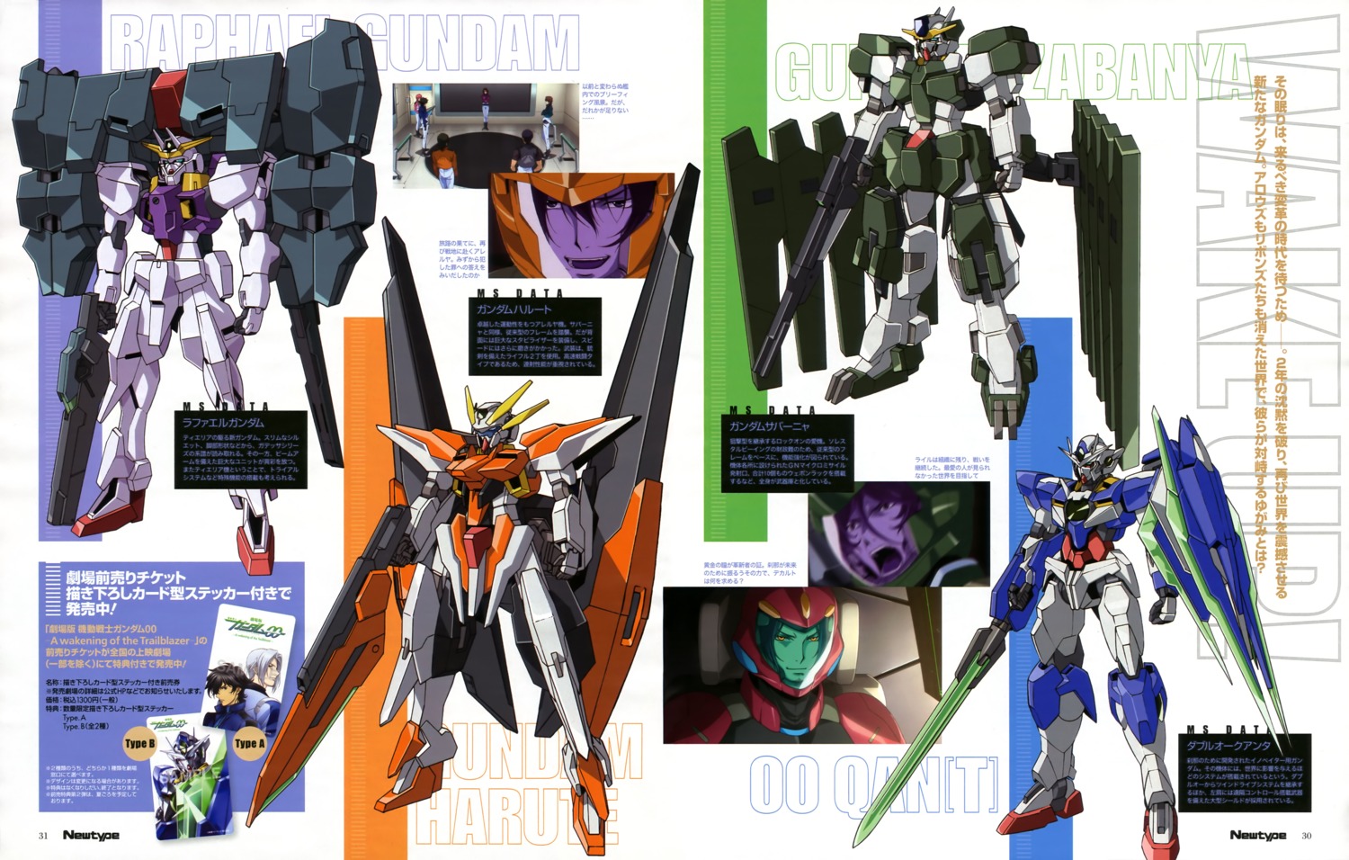 00_qan[t], gun, gundam, gundam_00, gundam_00:_a_wakening_of_the_trailblazer, gundam_harute, gundam_zabanya, mecha, raphael_gundam, sword