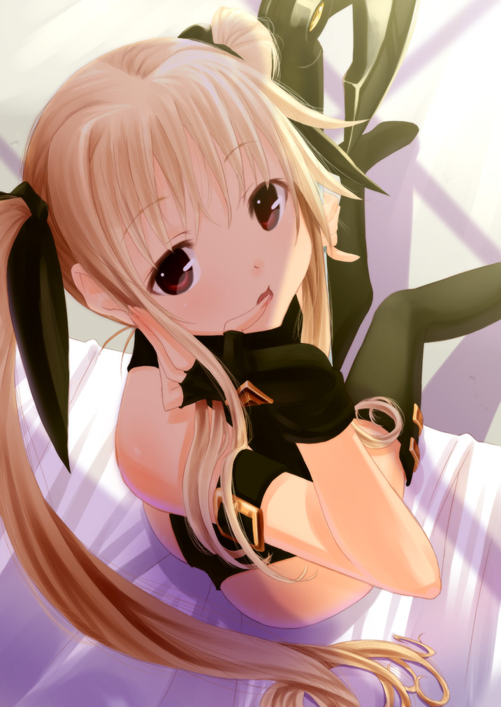 fate_testarossa, mahou_shoujo_lyrical_nanoha, thighhighs, wadapen