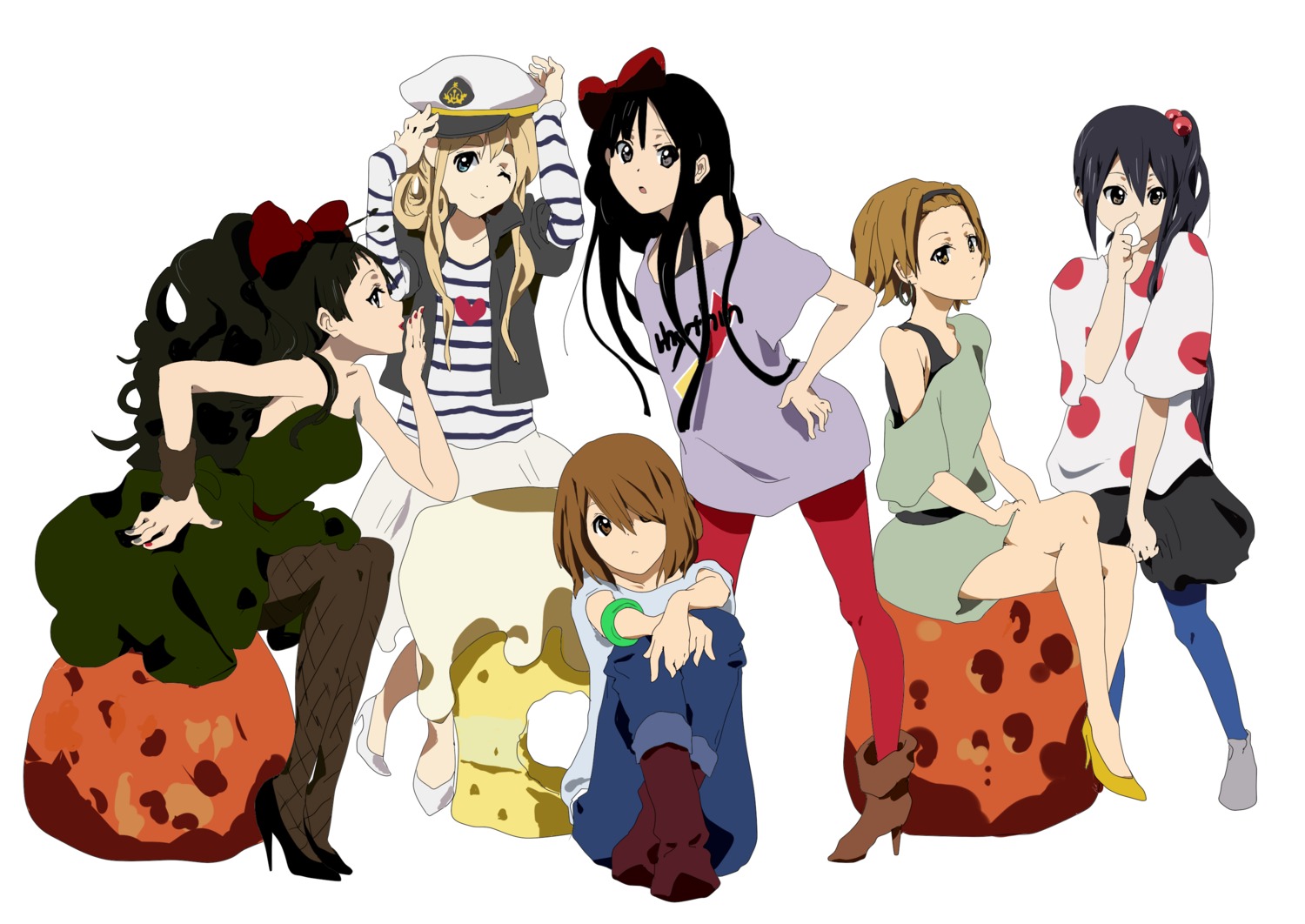 akiyama_mio, hirasawa_yui, k-on!, komatieko, kotobuki_tsumugi, nakano_azusa, pantyhose, tainaka_ritsu