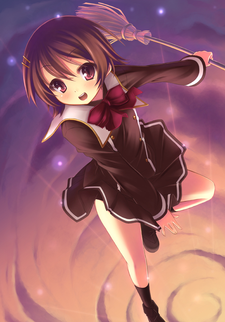 aiko_(quiz_magic_academy), quiz_magic_academy, ryo_(botsugo), seifuku