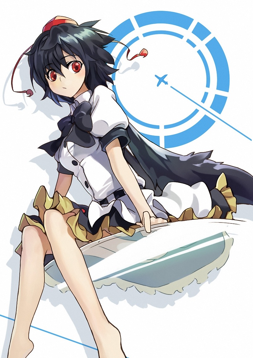 ryuutetsu, shameimaru_aya, touhou, wings