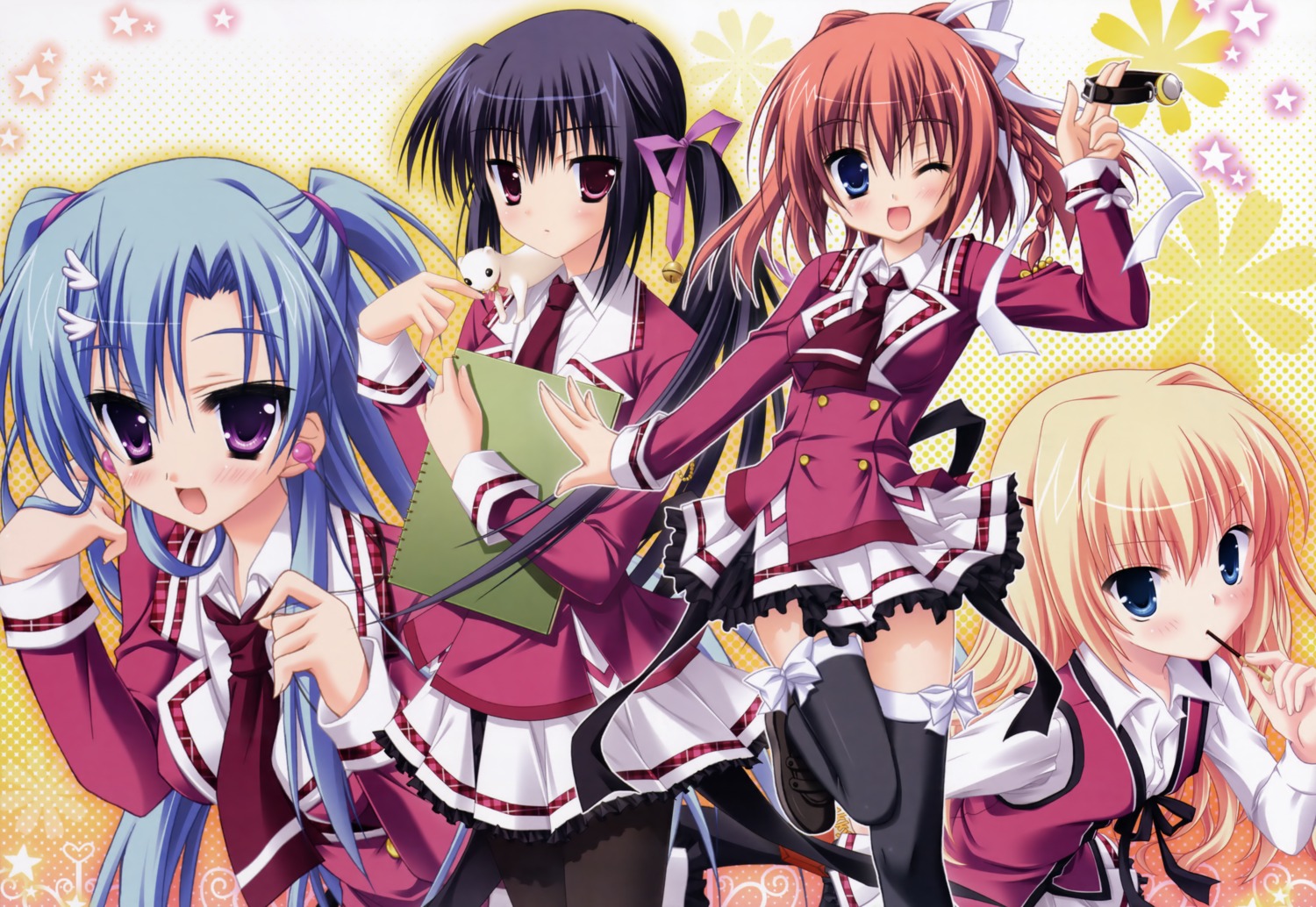 chimaro, endou_saya, fujimaru_mikoto, haotone_tsubasa, hontani_kanae, kisaragi_gold_star, nitta_ichika, pantyhose