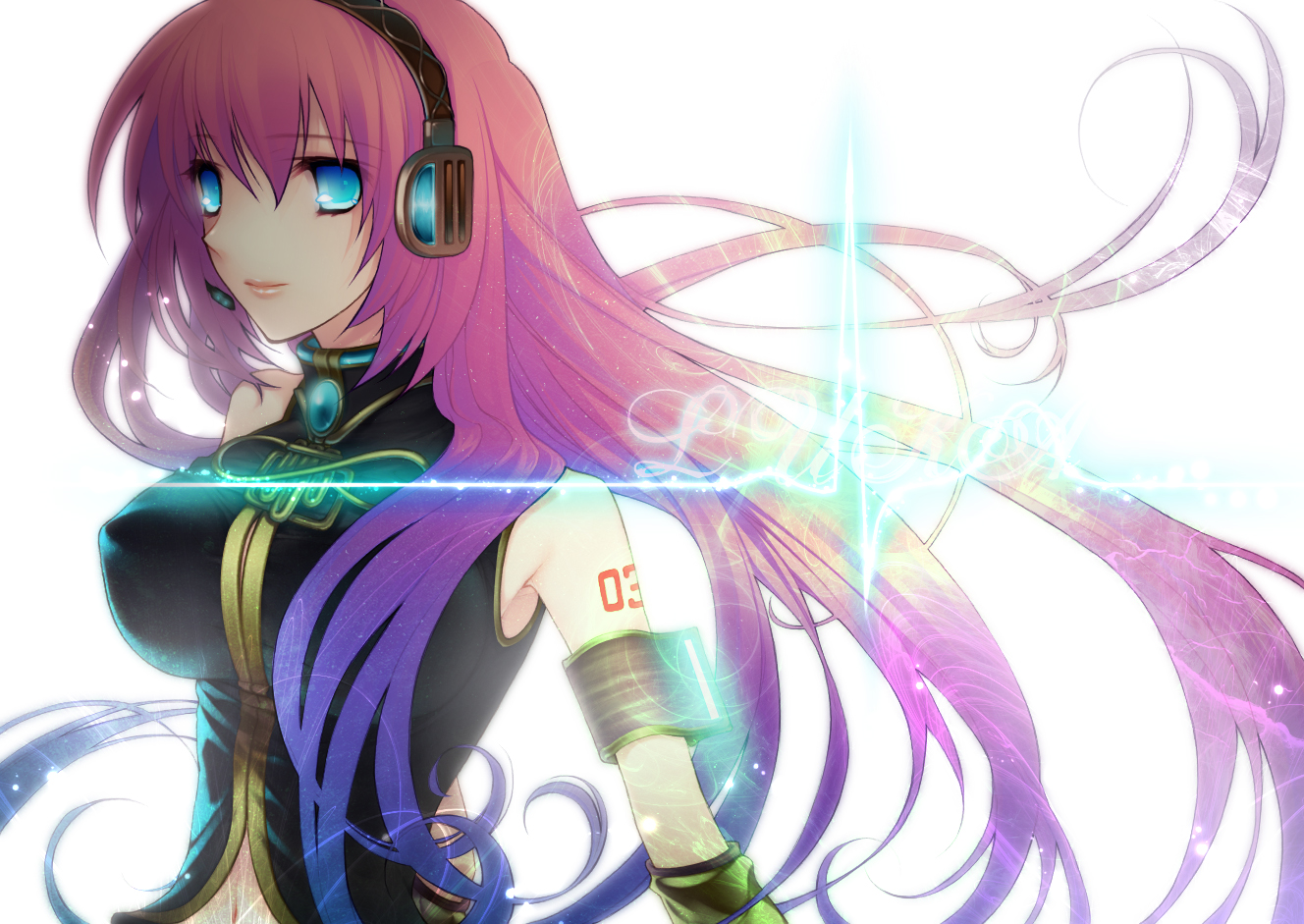 headphones, megurine_luka, migiwa_hasu, vocaloid