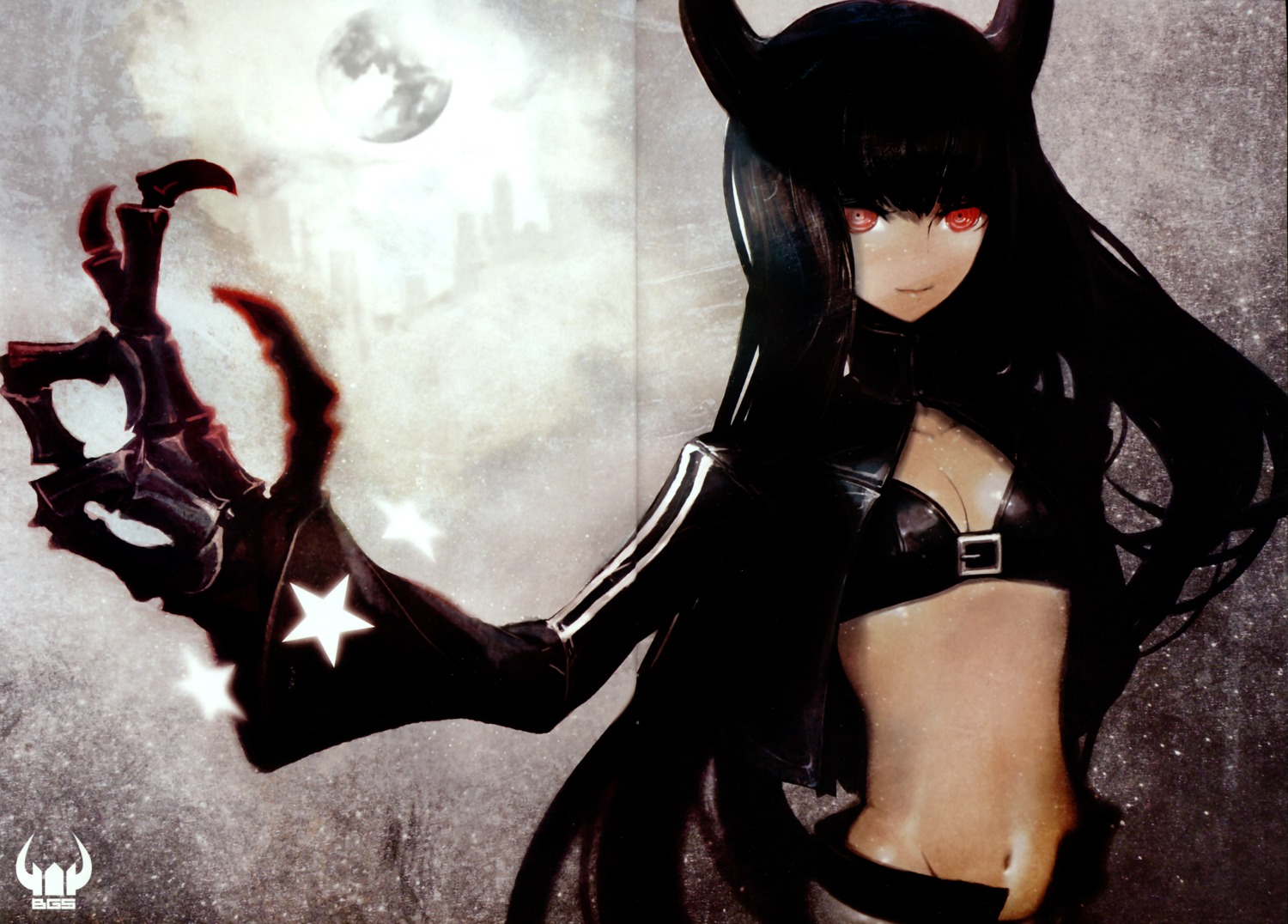 black_gold_saw, black_rock_shooter, crease, huke, vocaloid
