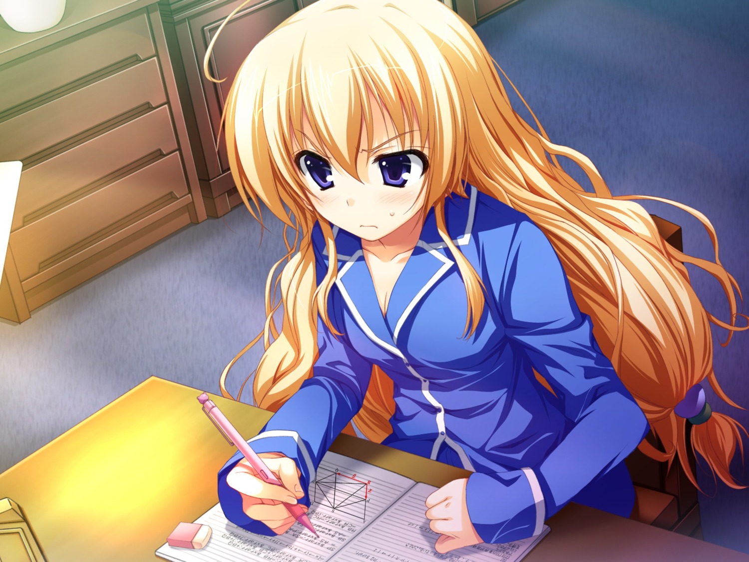 akatsuki_no_goei, game_cg, kurayashiki_tae, pajama, syangrila, tomose_shunsaku