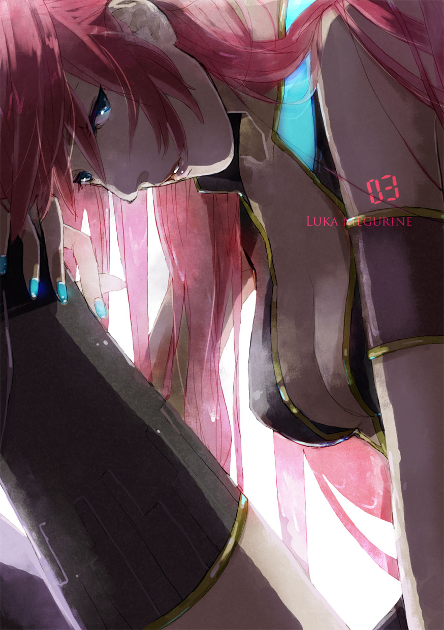 cleavage, hitaki_azami, megurine_luka, thighhighs, vocaloid