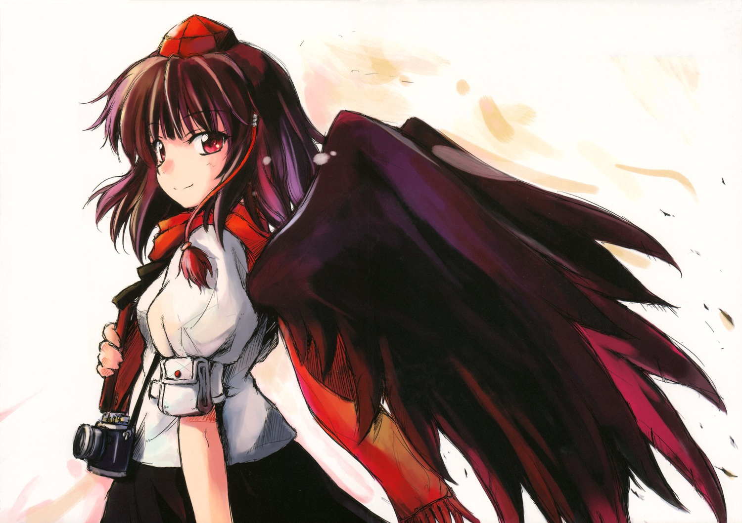 clash_house, hirasaka_makoto, shameimaru_aya, touhou, wings